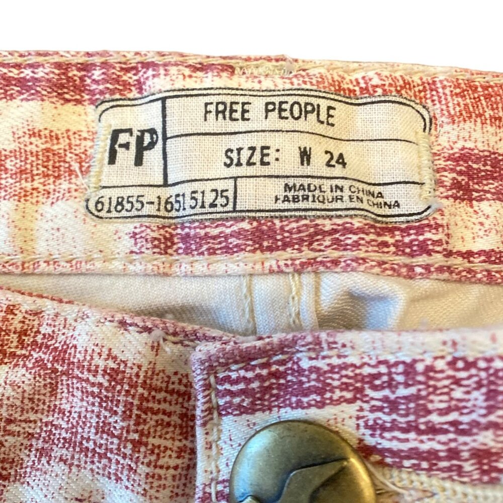 Free People Women's Ikat Print Skinny Crop Jeans, size 24 - Picture 4 of 12